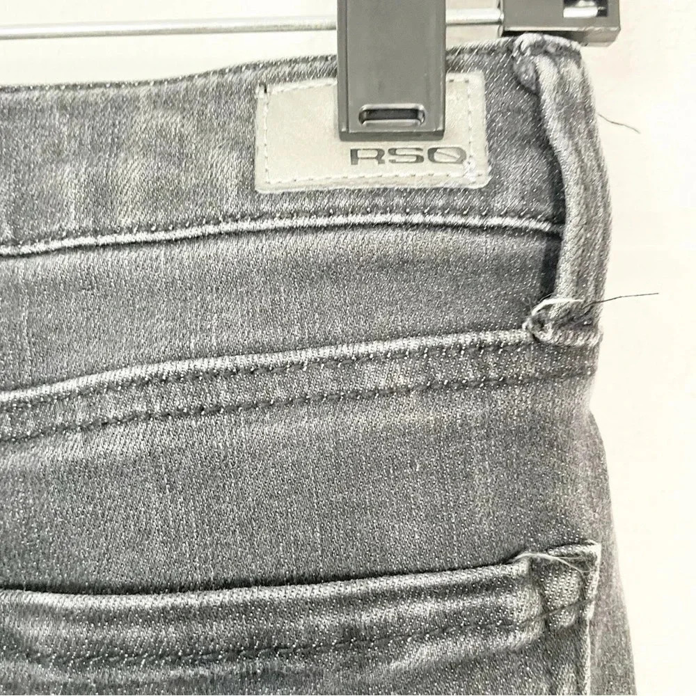 RSQ Girlfriend Gray Distressed Jeans Girls Size 12 - Picture 5 of 8